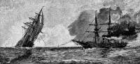 Close of the Combat -- The "Kearsarge" getting into position to rake the "Alabama"